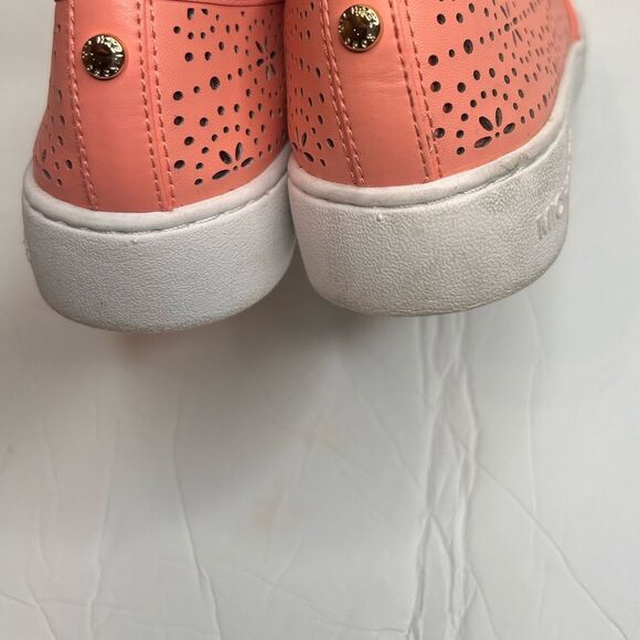 Michael Michael Kors Women’s Kane Perforated SlipOn Sneakers Coral Orange Size 7 - Picture 9 of 13